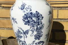 Blå & hvid vase